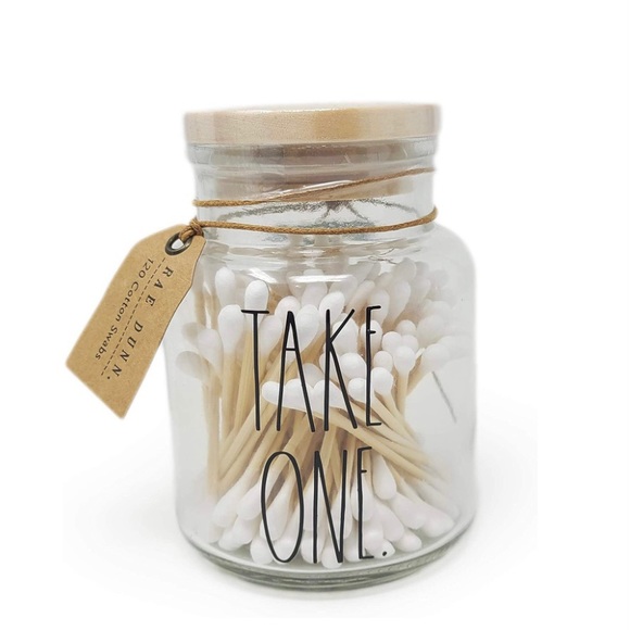 Rae Dunn Bath Rae Dunn Take One Cotton Swab Jar Poshmark